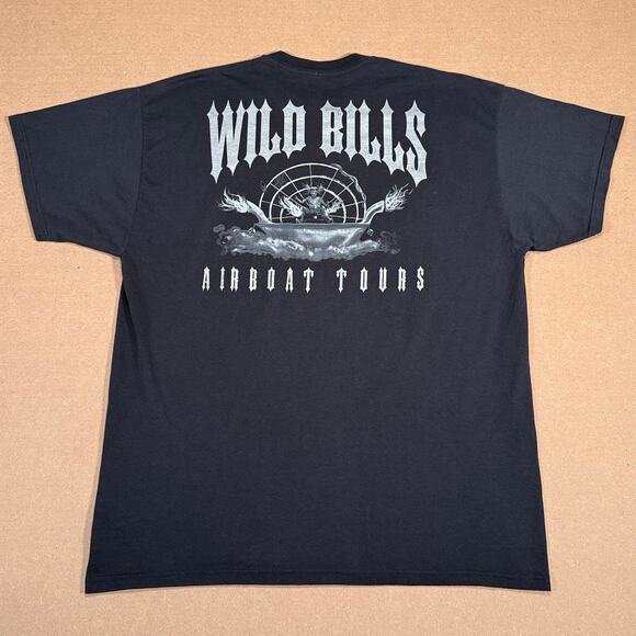 Vintage Wild Bills Airboat Tours Shirt OSG Swamp Gangster Florida Jerzees 2XL - Picture 1 of 6